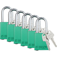 Lockout Padlock, Safety Padlock, Keyed Different, Aluminum, 1-1/2" Width SHJ189 | Ottawa Fastener Supply