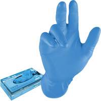 Gants jetables, 3T-Grand, Nitrile, 8 mils, Sans poudre, Bleu Ottawa Fastener Supply