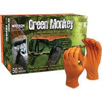 Green Monkey™ Disposable Gloves, Small, Nitrile, 6-mil, Powder-Free, Orange SHJ869 | Ottawa Fastener Supply