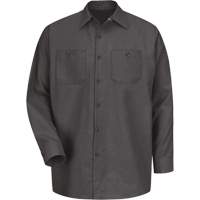 Long Sleeve Industrical Work Shirt, Men's, Medium, Charcoal Ottawa Fastener Supply