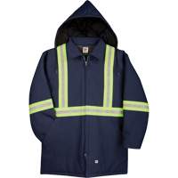 Parka en canard de premi&egrave;re qualit&eacute; avec mat&eacute;riau r&eacute;fl&eacute;chissant, Bleu marine, Petit Ottawa Fastener Supply