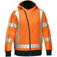 Bisley&reg; X-Back Women's Contoured Full Zip Hooded Sweatshirt with Sherpa Lining, Small, High Visibility Orange Ottawa Fastener Supply