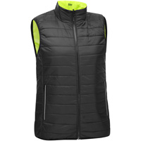 Bisley&reg; X-Back Women's Contoured Reversible Puffer Vest, High Visibility Lime-Yellow, Small, Polyester Ottawa Fastener Supply