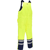 Bisley&reg; Extreme Cold Bib Overall, Polyester, Small, High Visibility Lime-Yellow Ottawa Fastener Supply