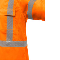 Bisley&reg; X-Back Long Sleeve Work Shirt with X-Airflow, Poly-Cotton, Small, High Visibility Orange Ottawa Fastener Supply