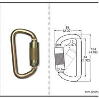 CP-03015-2 Zinc Plated Carabiner with 3/4" Gate Opening, Steel Ottawa Fastener Supply