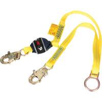 Tie-Back Web Shock-Absorbing Lanyard, 6', Snap Hook Center, Snap Hook Leg Ends, Polyester Ottawa Fastener Supply