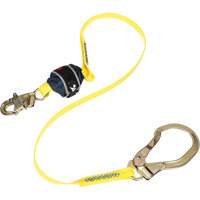 Coated Web Shock-Absorbing Lanyard, 6', Rebar Hook Center, Snap Hook Leg Ends Ottawa Fastener Supply