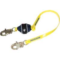 Coated Web Shock-Absorbing Lanyard, 4', Snap Hook Center, Snap Hook Leg Ends Ottawa Fastener Supply