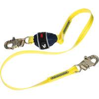 Coated Web Shock-Absorbing Lanyard, 6', Snap Hook Center, Snap Hook Leg Ends Ottawa Fastener Supply