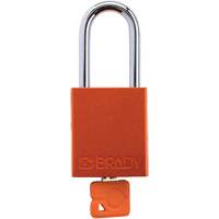 Cadenas de verrouillage de s&eacute;curit&eacute; Velocity Plus, Orange, Cl&eacute;s identiques, Aluminium, Largeur de 1-1/2" Ottawa Fastener Supply