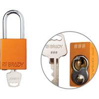 Cadenas de verrouillage de s&eacute;curit&eacute; Velocity Plus, Orange, Cl&eacute;s identiques, Aluminium, Largeur de 1-1/2" Ottawa Fastener Supply