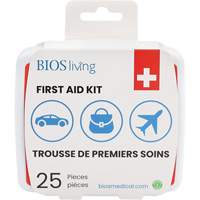 25-Piece Home & Travel First Aid Kit, Plastic B Ottawa Fastener Supply