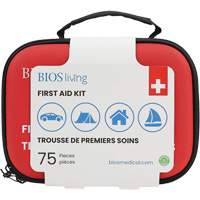 75-Piece Home & Travel First Aid Kit, Nylon Bag Ottawa Fastener Supply