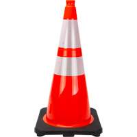 Premium Traffic Cone, 28", Orange, 4" & 6" Reflective Collar(s) Ottawa Fastener Supply