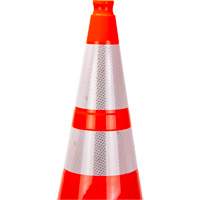 Premium Traffic Cone, 28", Orange, 4" & 6" Reflective Collar(s) Ottawa Fastener Supply