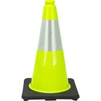 Premium Traffic Cone, 18", Lime Green, 6" Reflective Collar(s) Ottawa Fastener Supply