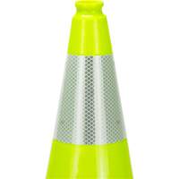 Premium Traffic Cone, 18", Lime Green, 6" Reflective Collar(s) Ottawa Fastener Supply