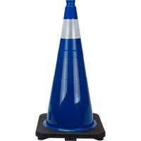 Premium Traffic Cone, 28", Blue, 4" Reflective Collar(s) Ottawa Fastener Supply
