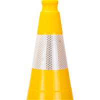Premium Traffic Cone, 28", Yellow, 4" Reflective Collar(s) Ottawa Fastener Supply