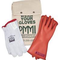 Rubber Electrical Insulating Glove Kit, ASTM Class 0, Size 8, 11" L Ottawa Fastener Supply