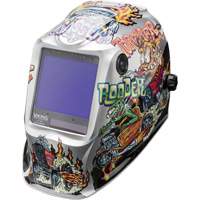 VIKING 3350 Hot Rodders Welding Helmet, 3.74" L x 3.34" W View Area, 5 - 13 Shade Range Ottawa Fastener Supply
