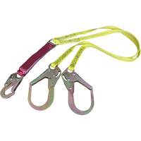 External Energy Absorber Lanyard with 2-1/4" Hooks, 6', Snap Hook Center, Snap Hook Leg Ends, Polyester Ottawa Fastener Supply