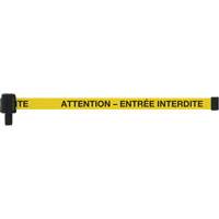 PLUS Banner, Attention - Entr&eacute;e Interdite, 15', Black and Yellow Tape Ottawa Fastener Supply