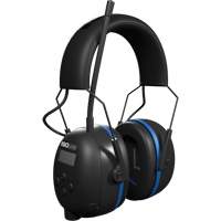 Black & Blue Air Defender AM/FM BT Earmuffs, Headband Style, 25 dB Ottawa Fastener Supply