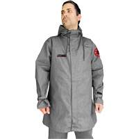 Manteau CoreMAX FR 35" avec capuchon attach&eacute;, Petit, Gris Ottawa Fastener Supply