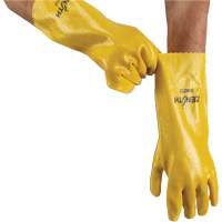 Rough-Finish Chemical-Resistant Gloves, Size 9, 14" L, PVC, Interlock Inner Lining, 47-mil Ottawa Fastener Supply