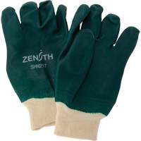 Gants verts &agrave; double enduit, 10" lo, PVC, Doublure en Jersey de coton, 70 mils Ottawa Fastener Supply