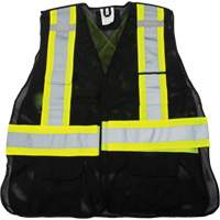 CSA Compliant Surveyor Vest, Black, Medium, Polyester Ottawa Fastener Supply