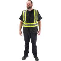 CSA Compliant Surveyor Vest, Black, Medium, Polyester Ottawa Fastener Supply