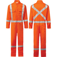 Bizflame&reg; 88/12 Iona 7 oz. FR510 FR Coverall, Size 36, Orange Ottawa Fastener Supply
