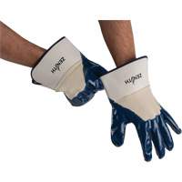 Heavyweight Safety Cuff Gloves, 11/2X-Large, Nitrile Coating, Cotton Shell Ottawa Fastener Supply