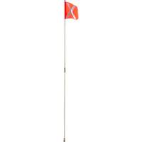 Heavy-Duty Safety Whip, Threaded Mount, 8' High, Orange with Reflective X Ottawa Fastener Supply
