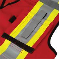 6678 High-Visibility Antimicrobial Mesh-Back Surveyor Vest, Red, Small, Polyester Ottawa Fastener Supply
