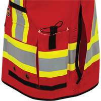 6678 High-Visibility Antimicrobial Mesh-Back Surveyor Vest, Red, Small, Polyester Ottawa Fastener Supply