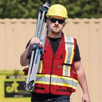 6678 High-Visibility Antimicrobial Mesh-Back Surveyor Vest, Red, Small, Polyester Ottawa Fastener Supply