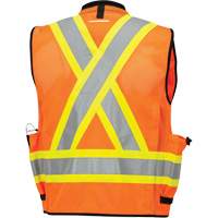 6680 High-Visibility Antimicrobial Mesh-Back Surveyor Vest, High Visibility Orange, Small, Polyester Ottawa Fastener Supply
