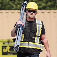 6679 High-Visibility Antimicrobial Mesh-Back Surveyor Vest, Black, Small, Polyester Ottawa Fastener Supply
