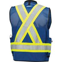 6681 High-Visibility Antimicrobial Mesh-Back Surveyor Vest, Royal Blue, Small, Polyester Ottawa Fastener Supply