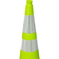 Premium Traffic Cone, 36", Lime Green, 4" & 6" Reflective Collar(s) Ottawa Fastener Supply