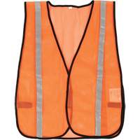 Compact Mesh Safety Vest, High Visibility Orange, Polyester Ottawa Fastener Supply