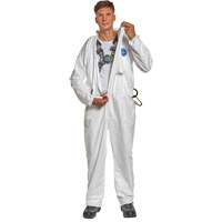 Harness-Compatible Disposable Coverall, Small, White, Tyvek&reg; 500 Ottawa Fastener Supply