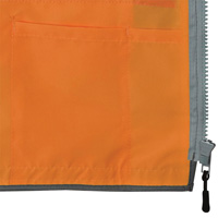 Pioneer Mesh Back Zip Front Surveyor Safety Vest, High Visibility Orange, Small, Polyester Ottawa Fastener Supply