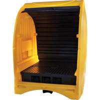 4-Drum Hard Cover Spill Pallet, 68.11" L x 61.61" W x 83.07" H, 1433 lbs. Load Capacity Ottawa Fastener Supply