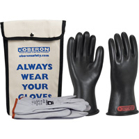 Class 0 Rubber Electrical Glove Kit, 8, 11" L, 20 cal/cm², NFPA 70E Ottawa Fastener Supply