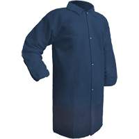 Care Lab Coat, Polypropylene, Medium, Blue Ottawa Fastener Supply